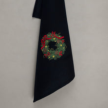 Lade das Bild in den Galerie-Viewer, Geschirrtuch Adventskranz, schwarz