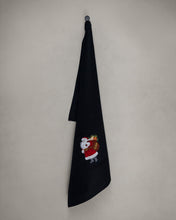 Lade das Bild in den Galerie-Viewer, Geschirrtuch Weihnachtsmann, schwarz