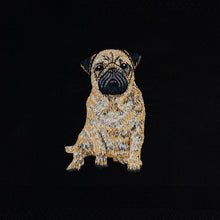 Lade das Bild in den Galerie-Viewer, Geschirrtuch Mops, schwarz