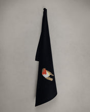 Lade das Bild in den Galerie-Viewer, Geschirrtuch Rotkehlchen, schwarz