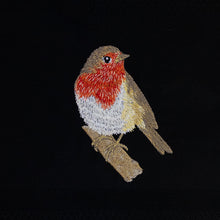 Lade das Bild in den Galerie-Viewer, Geschirrtuch Rotkehlchen, schwarz