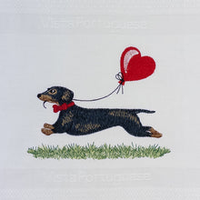 Lade das Bild in den Galerie-Viewer, Geschirrtuch Dackel Balloon, weiß