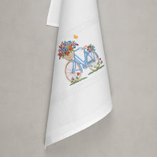 Lade das Bild in den Galerie-Viewer, Geschirrtuch Fahrrad, weiß