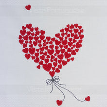 Lade das Bild in den Galerie-Viewer, Geschirrtuch Flying Heart, weiß