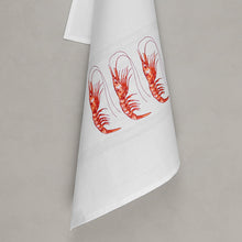 Lade das Bild in den Galerie-Viewer, Geschirrtuch Garnelen, weiß