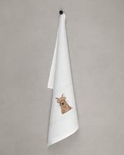 Lade das Bild in den Galerie-Viewer, Geschirrtuch Hase mit Blumenkranz, weiß