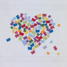 Lade das Bild in den Galerie-Viewer, Geschirrtuch Heart of Butterfly, weiß