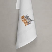 Lade das Bild in den Galerie-Viewer, Geschirrtuch Katzen, weiß