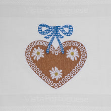 Load image into Gallery viewer, Geschirrtuch Lebkuchenherz, weiß