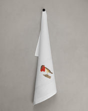 Lade das Bild in den Galerie-Viewer, Geschirrtuch Rotkehlchen, weiß