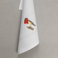 Lade das Bild in den Galerie-Viewer, Geschirrtuch Rotkehlchen, weiß