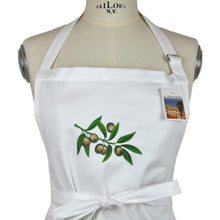 Lade das Bild in den Galerie-Viewer, Schürze Olive, weiß