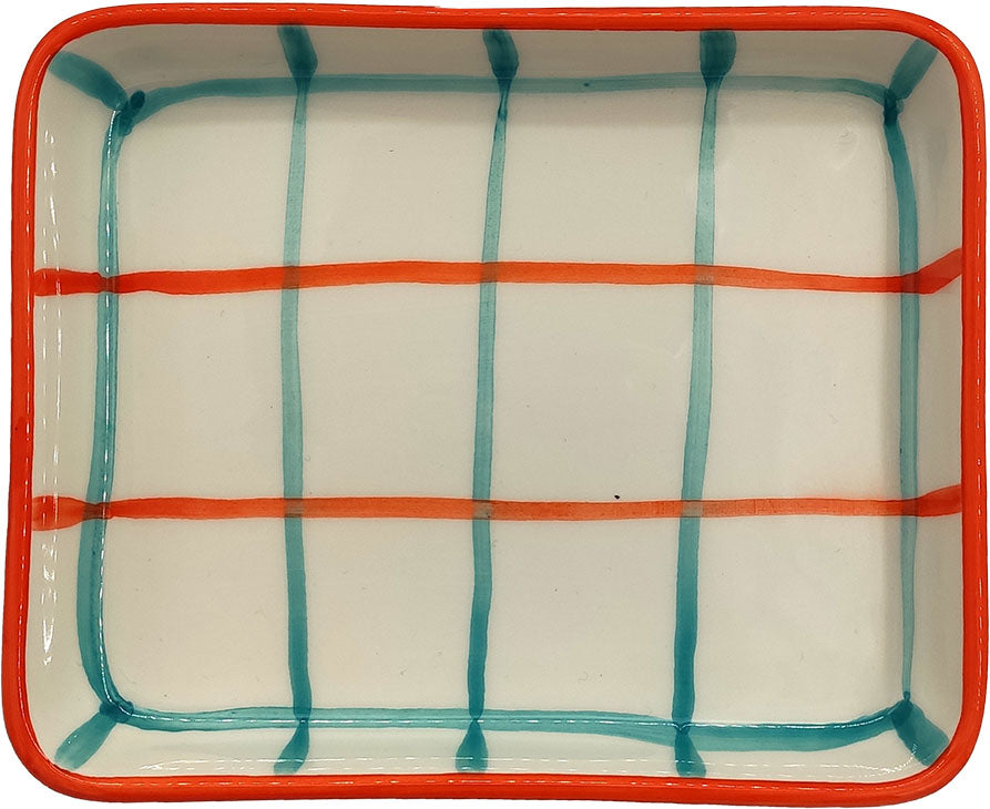 Multicolor Graphics Mini Platter - Square white