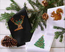 Load image into Gallery viewer, Tea towel heart, white