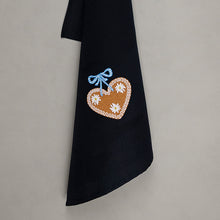 Load image into Gallery viewer, Geschirrtuch Lebkuchenherz, schwarz