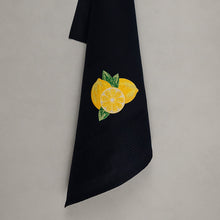 Lade das Bild in den Galerie-Viewer, Geschirrtuch Zitrone, schwarz