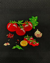 Lade das Bild in den Galerie-Viewer, Geschirrtuch Gemüse Kombination, schwarz