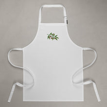 Lade das Bild in den Galerie-Viewer, Schürze Olive, weiß