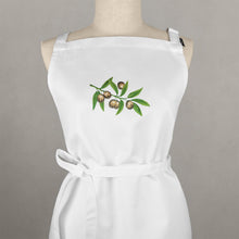 Lade das Bild in den Galerie-Viewer, Schürze Olive, weiß