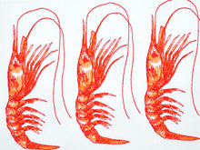 Lade das Bild in den Galerie-Viewer, Geschirrtuch Garnelen, weiß