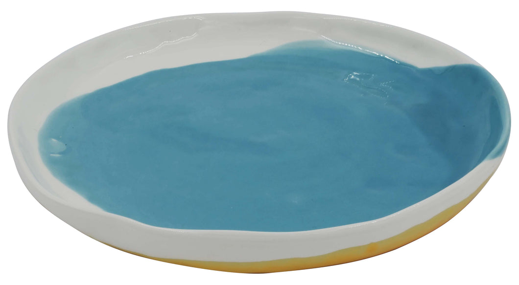 Color Bread Plate Yellow/Blue