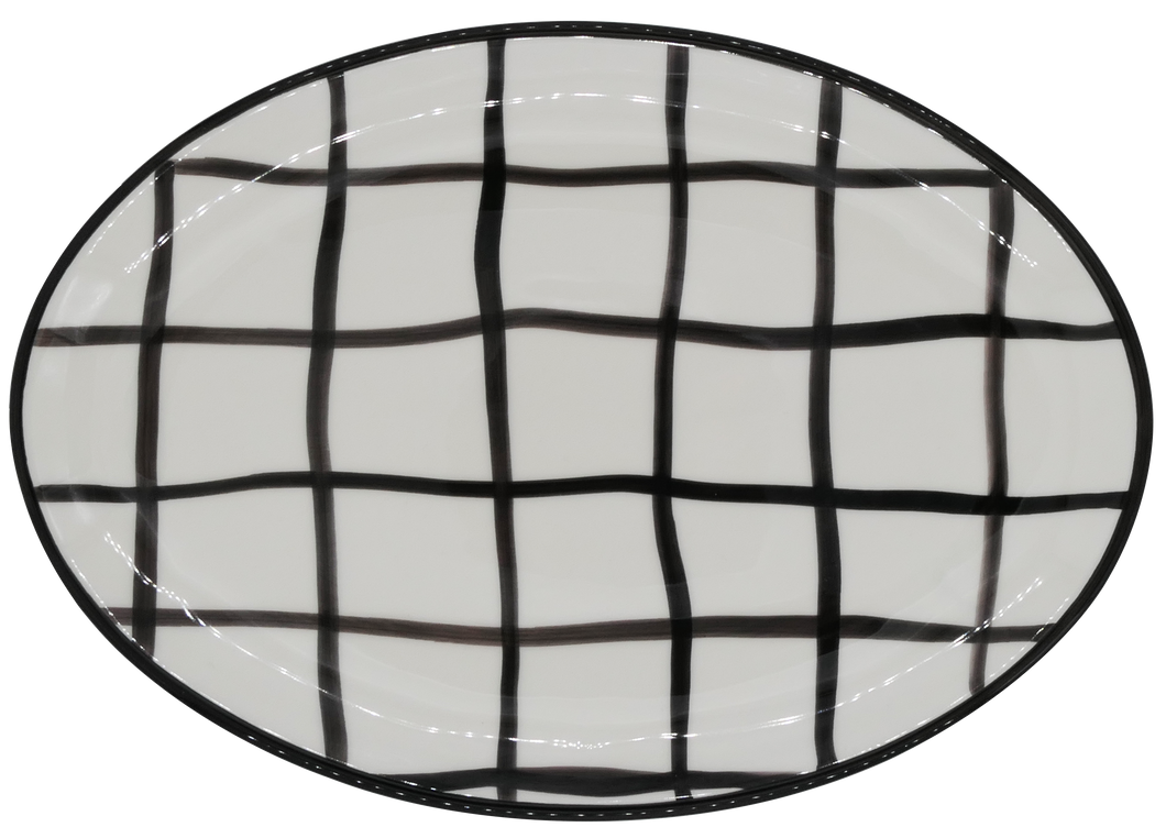 Lisboa Graphics Mini Oval Platter Square