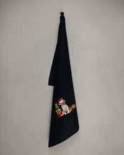 Lade das Bild in den Galerie-Viewer, Geschirrtuch Weihnachtshund, schwarz
