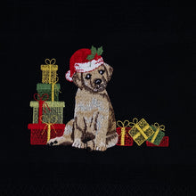 Lade das Bild in den Galerie-Viewer, Geschirrtuch Weihnachtshund, schwarz

