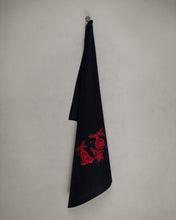 Lade das Bild in den Galerie-Viewer, Geschirrtuch Weihnachtsornamente, schwarz
