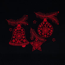 Lade das Bild in den Galerie-Viewer, Geschirrtuch Weihnachtsornamente, schwarz
