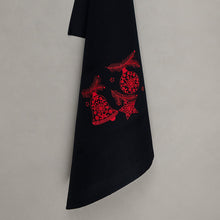 Lade das Bild in den Galerie-Viewer, Geschirrtuch Weihnachtsornamente, schwarz
