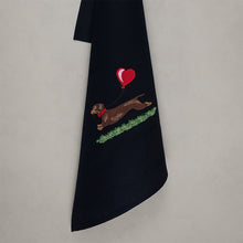Load image into Gallery viewer, Geschirrtuch Dackel Balloon, schwarz
