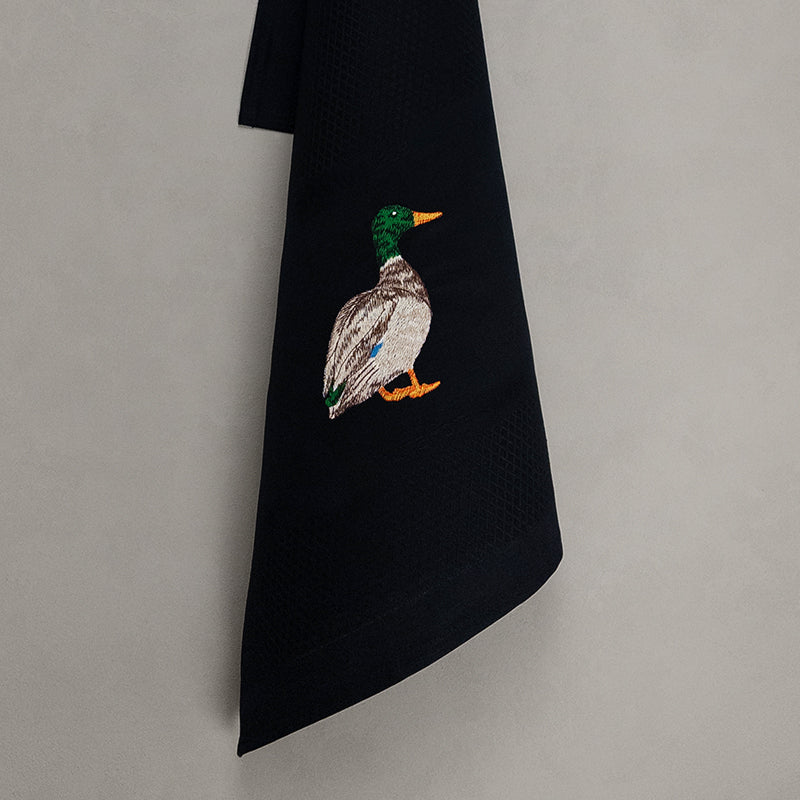 Tea towel duck, black