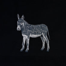 Load image into Gallery viewer, Tea towel donkey, black
