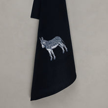Load image into Gallery viewer, Tea towel donkey, black
