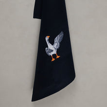 Load image into Gallery viewer, Goose tea towel, black

