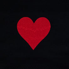 Load image into Gallery viewer, Tea towel heart, black
