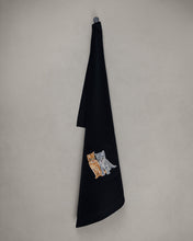 Load image into Gallery viewer, Geschirrtuch Katzen, schwarz
