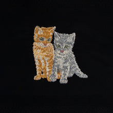 Load image into Gallery viewer, Geschirrtuch Katzen, schwarz

