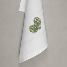Load image into Gallery viewer, Artichoke tea towel, white
