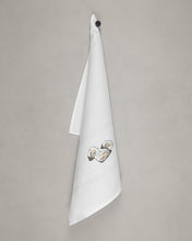 Load image into Gallery viewer, Oyster tea towel, white
