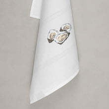 Load image into Gallery viewer, Oyster tea towel, white

