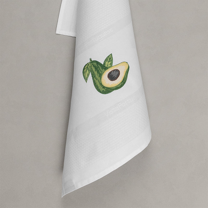 Geschirrtuch Avocado, weiß