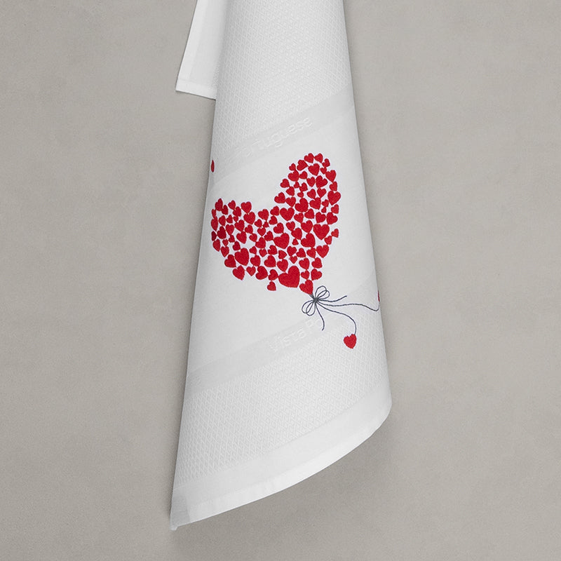 Geschirrtuch Flying Heart, weiß