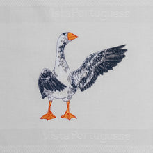 Load image into Gallery viewer, Tea towel goose, white
