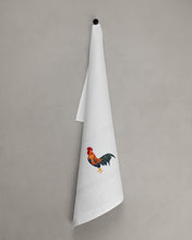 Load image into Gallery viewer, Rooster tea towel, white
