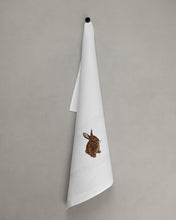 Load image into Gallery viewer, Rabbit tea towel, white

