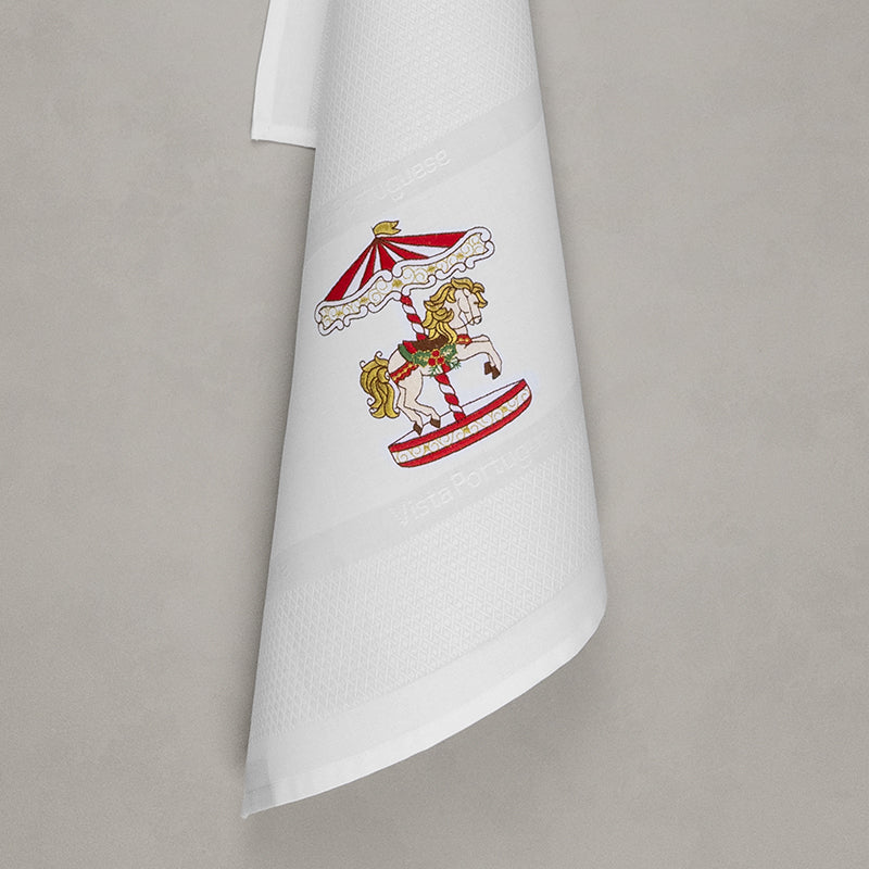 Geschirrtuch Karussell, weiß