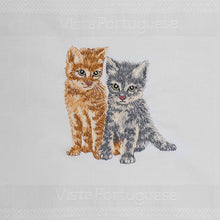 Load image into Gallery viewer, Geschirrtuch Katzen, weiß
