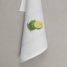 Load image into Gallery viewer, Tea towel lime, white
